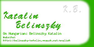 katalin belinszky business card